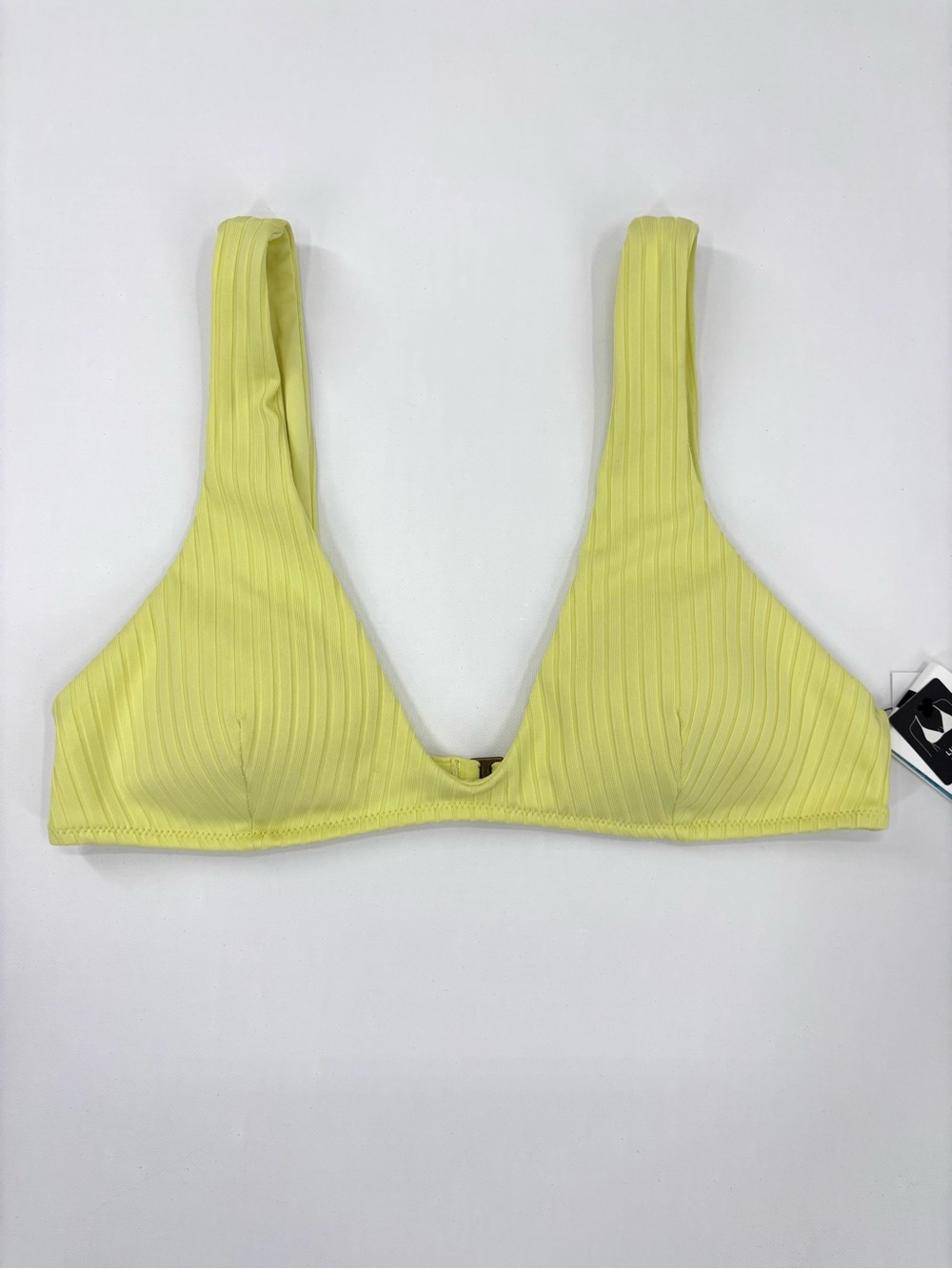Rip Curl NWT Bright Yellow Ribbed Premium Surf Bralette, Medium